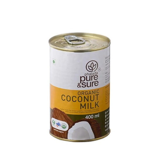 Pure & Sure Organic Coconut Milk | Vegan Milk | Coconut Milk Fresh | 400 ml. Pure & Sure