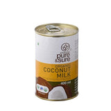 Pure & Sure Organic Coconut Milk | Vegan Milk | Coconut Milk Fresh | 400 ml. Pure & Sure