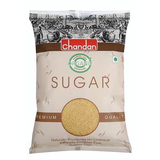 Chandan Organic Sugar Quality 1 kg | Brown Sugar | Prime Quality - Rich in Minerals | Naturally Processed | No Chemical | Sulphur Free Mouth Freshner Chandan