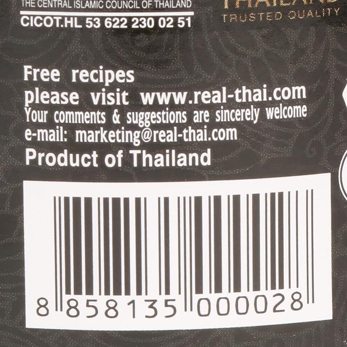 Real THAI Original Thai Cuisine Coconut Milk, 13.5 fl oz / 400 ml