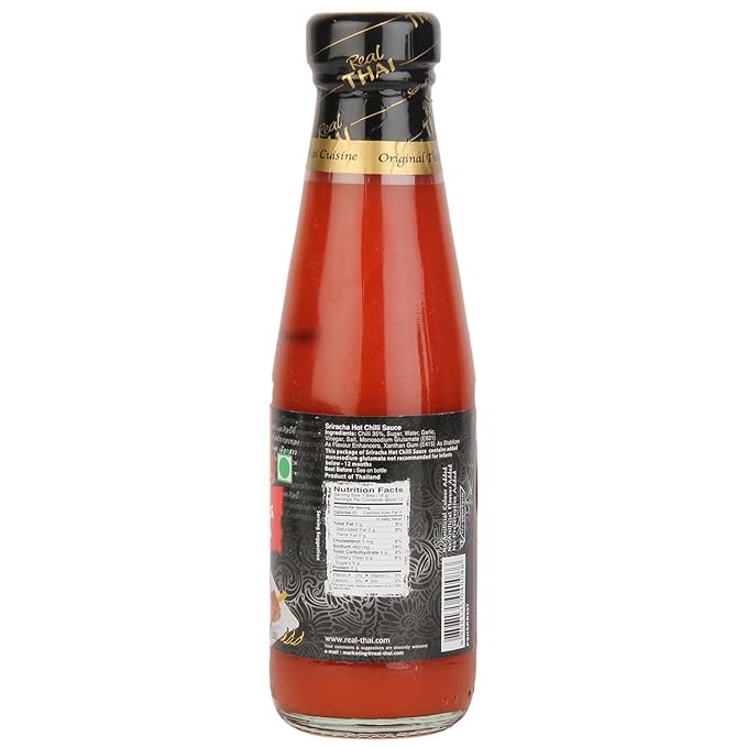 Real Thai Sriracha Hot Chilli Sauce, 180 ml