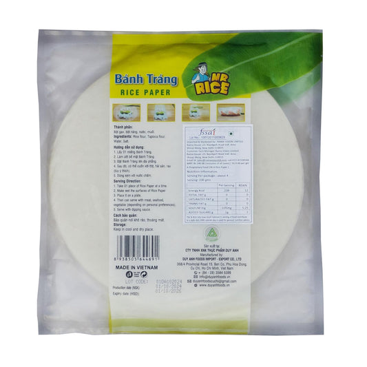 Mr. Rice Brand Banh Trang 22cm Rice Paper, 14.11 oz ℮ 400 g