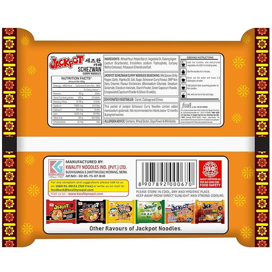 Kab's Jackpot Schezwan Curry Noodles, 3.53 oz ℮ 100 g