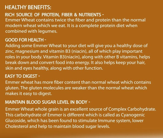 Deccan Organic KHAPLI (EMMER) WHEAT ATTA Flour 1 kg Pouch Grocery Deccan Organic