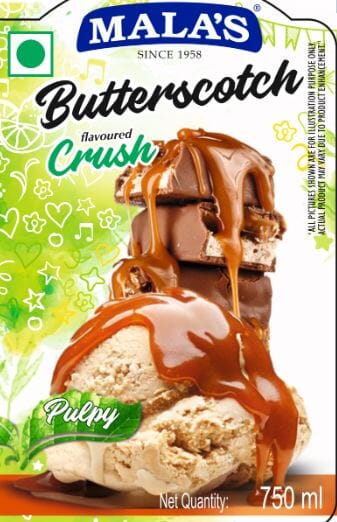 Mala's Butter Scotch Crush 750ML Crush Mala's