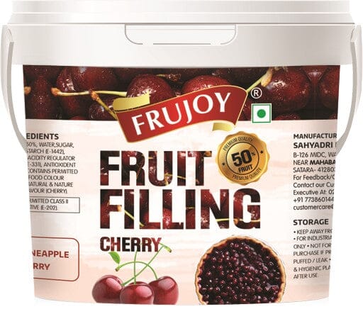 Frujoy Cherry Filling 1kg | For Cake | Dessert | Custard | Pastry | Muffins | Baking Essentials Crush Frujoy