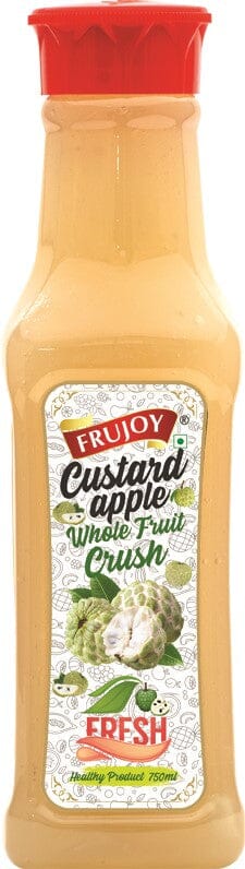 Frujoy Custard Apple Crush 750ml | For Fruit Mocktail | Cocktail | Cake | Baking Essentials | Juices | Beverages Crush Frujoy
