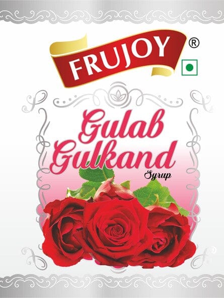 Frujoy Gulab Gulkand Syrup 750ml | For Drinks Juices | Fruit Mocktail | Cocktail | Gulab Sharbat | Rose Gulkand | Baking Essentials Crush Frujoy