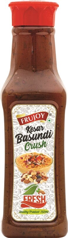 Frujoy Kesar Basundi Crush 750ml | For Fruit Mocktail | Cocktail | Cake | Baking Essentials | Juices | Beverages Crush Frujoy