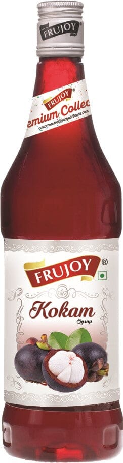 Frujoy Kokam Syrup 750ml | For Fruit Mocktail | Cocktail | Milk Shake| Falooda | Baking Essentials Crush Frujoy
