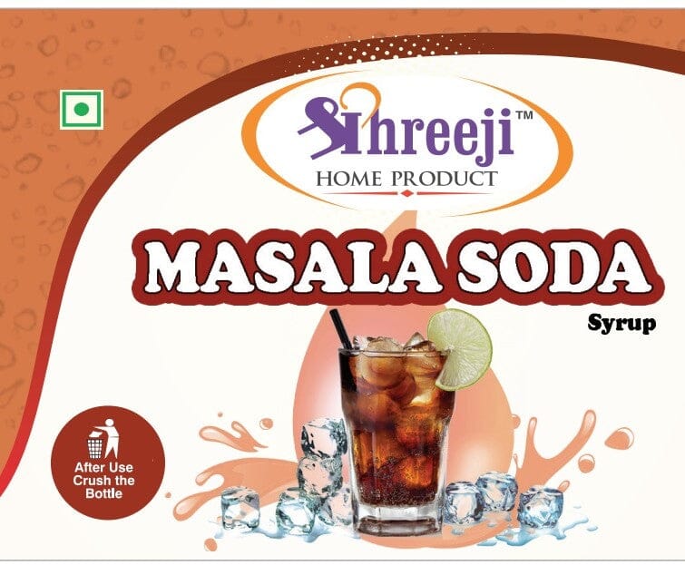 Shreeji Masala Soda Syrup Mix with Water / Soda for Making Juice 750 ml Syrup Shreeji