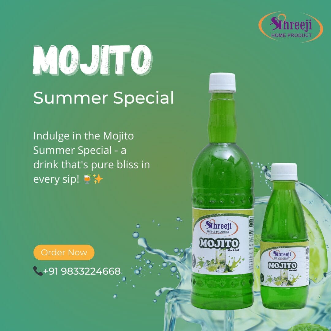Shreeji Mojito Syrup Mix with Water / Soda for Making Juice 750 ml Syrup Shreeji