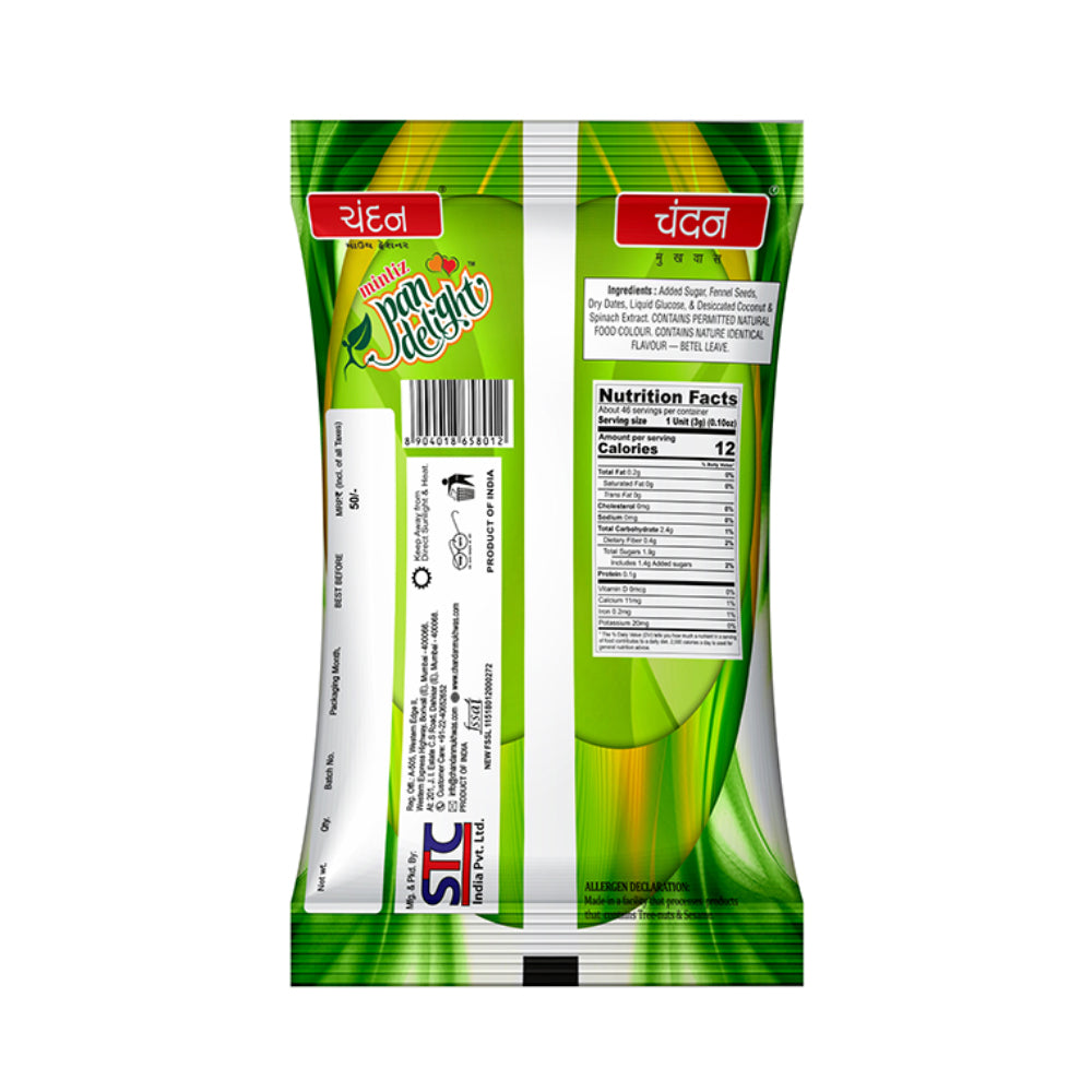 Chandan Mouth Freshener Mintiz Pan Delight | Maghai Pan Flavoured Candy, 5.47 oz / 155 g