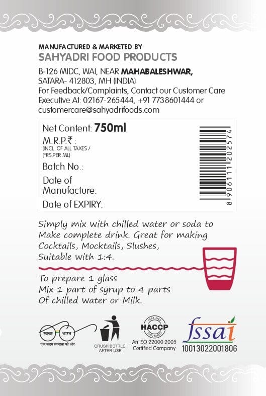 Frujoy Rose Falooda Syrup 750ml | For Drinks Juices | Fruit Mocktail | Cocktail | Gulab Sharbat | Faluda | RoseMilk | Baking Essentials Crush Frujoy