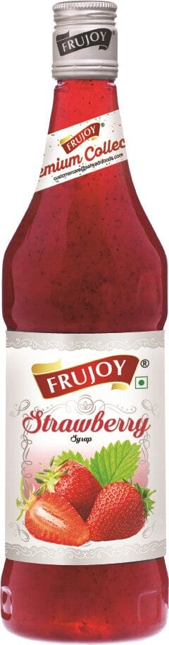 Frujoy Strawberry Syrup 750ml | For Fruit Mocktail | Cocktail | Milk Shake| Falooda | Baking Essentials Crush Frujoy