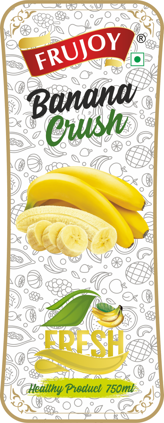 Frujoy Banana Crush 750ml | For Fruit Mocktail | Cocktail | Cake | Baking Essentials | Juices | Beverages Crush Frujoy