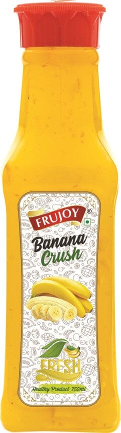 Frujoy Banana Crush 750ml | For Fruit Mocktail | Cocktail | Cake | Baking Essentials | Juices | Beverages Crush Frujoy