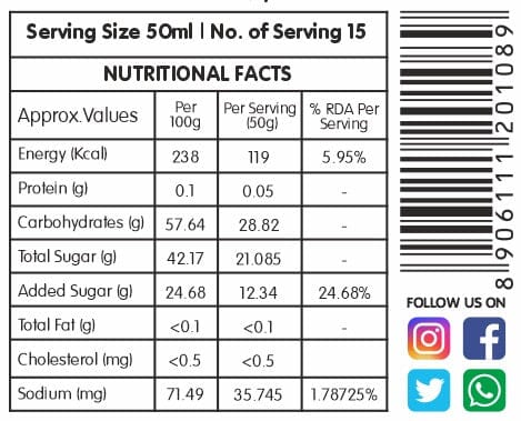 Frujoy Blue Berry Crush 750ml | For Fruit Mocktail | Cocktail | Cake | Baking Essentials Crush Frujoy