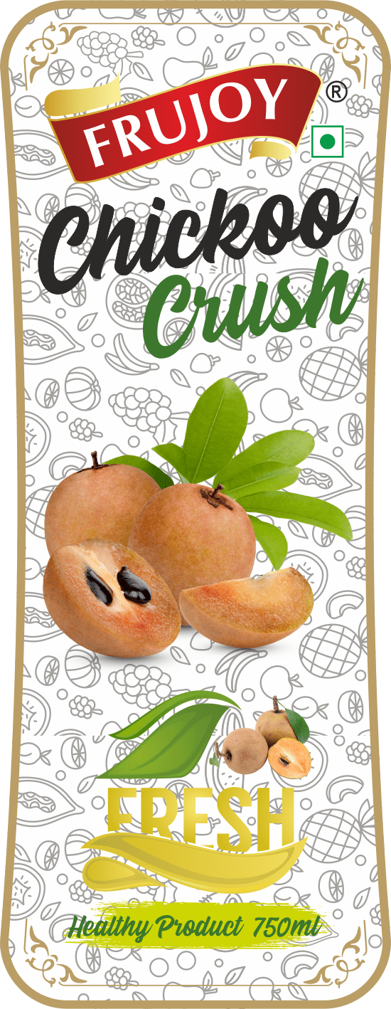 Frujoy Chickoo Crush 750ml | For Fruit Mocktail | Cocktail | Cake | Baking Essentials | Juices | Beverages Crush Frujoy