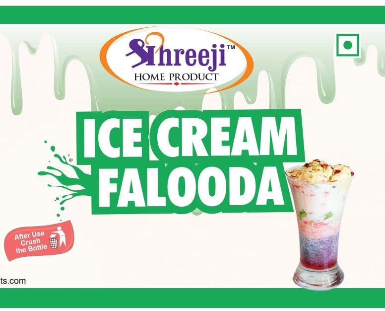 Shreeji Ice Cream Falooda Syrup Mix with Milk for Making Juice 750 ml Syrup Shreeji