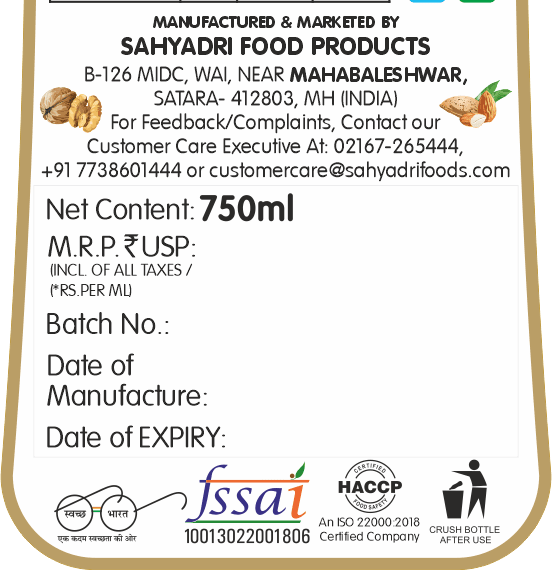 Frujoy Kesar Basundi Crush 750ml | For Fruit Mocktail | Cocktail | Cake | Baking Essentials | Juices | Beverages Crush Frujoy