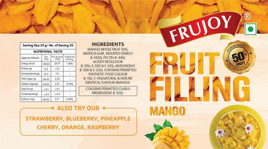 Frujoy Mango Filling 1kg | For Cake | Dessert | Custard | Pastry | Muffins | Baking Essentials Crush Frujoy