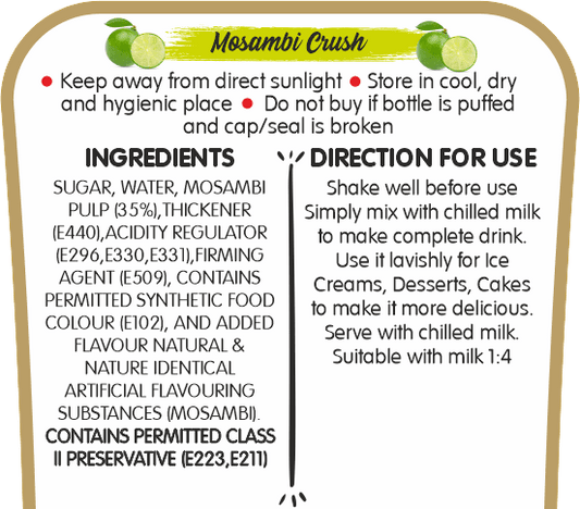 Frujoy Mosambi Crush 750 ml | For Fruit Mocktail | Cocktail | Cake | Baking Essentials | Juices | Beverages Crush Frujoy