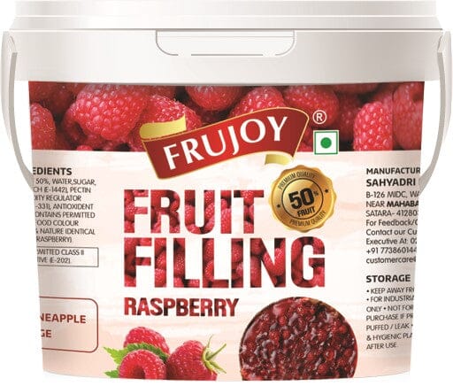 Frujoy Raspeberry Filling 1kg | For Cake | Dessert | Custard | Pastry | Muffins | Baking Essentials Crush Frujoy