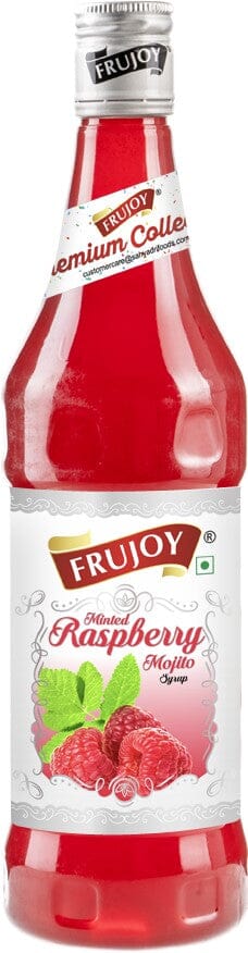 Frujoy Minted Raspberry Mint Mojito Syrup 750ml | For Drinks Juices | Fruit Mocktail | Cocktail | Sharbat | Baking Essentials | Beverages Crush Frujoy