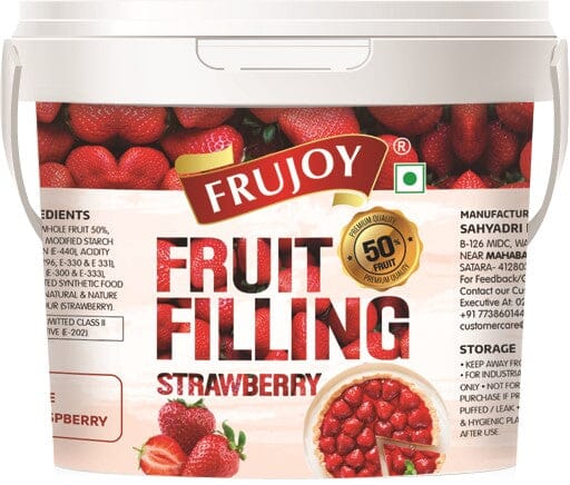 Frujoy Strawberry Filling 1kg | For Cake | Dessert | Custard | Pastry | Muffins | Baking Essentials Crush Frujoy