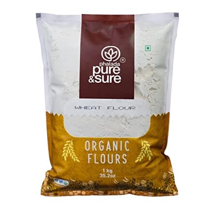 Phalada Pure & Sure Organic Whole Wheat Atta | Healthy Food for Weight Loss | No Preservatives, No Trans Fats, High Protein Food | Organic Whole Wheat Flour, 1kg