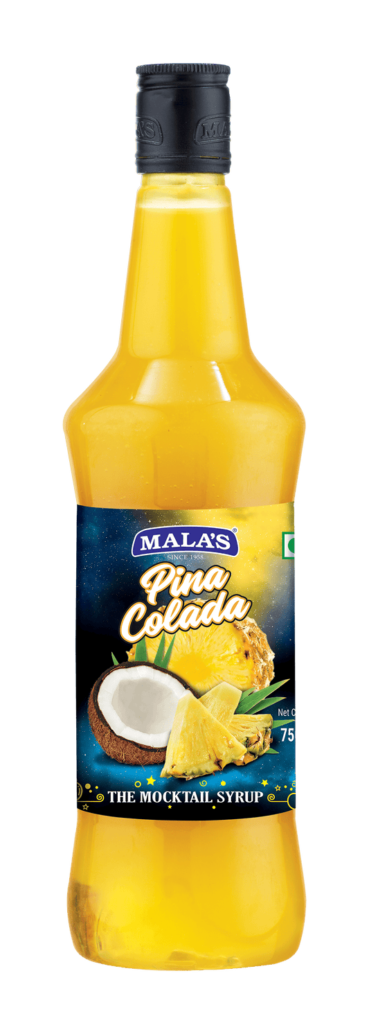 Mala's Pina Colada Cordial Syrup 750 ml for Mocktail | Cocktail MOCKTAIL Mala's