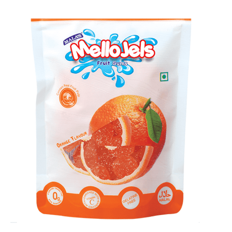 Malas Orange Mellojels Gums 150 gm Zip Pouch