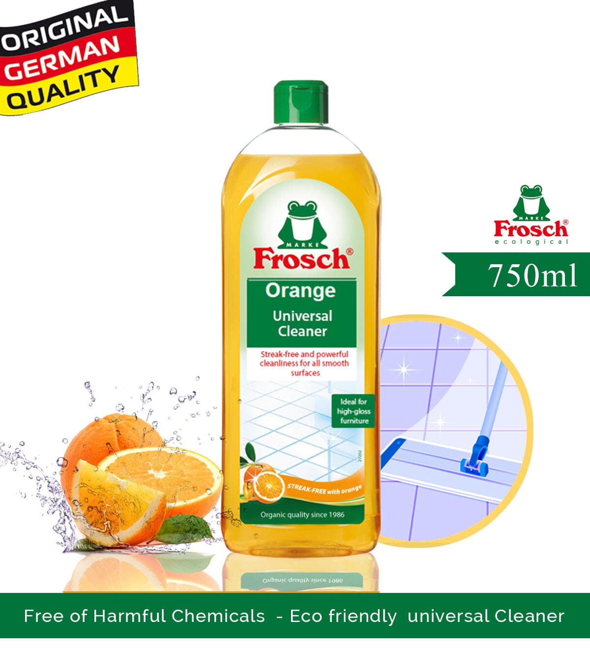 Frosch Multi Surface Universal Cleaner - 750 ml (Orange) Cleaner Frosch