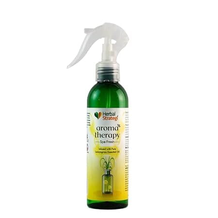 Herbal Strategi Lemongrass Aroma Therapy - Spa Fresh - 200ml | Infused with Pure Lemongrass Essential Oil | 100% Pure and Undiluted. No additives or Fillers| Long Lasting | Non Toxic, Safe No side effects | Kid & Pet friendly | Cruelty free Vegan