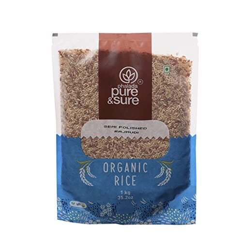 Pure & Sure Organic Rice, Semi Polished | Instant Boost of Energy | Rich in Fibre, Helps Lower Blood Pressure | 1kg