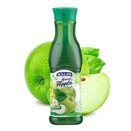 MALA's GREEN APPLE CRUSH 1 Litre Mala's