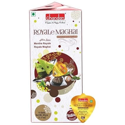 Chandan Mouth Freshener Fresh Mint Paan Royal Maghai | 15 Pieces | 90 Grams | No Tobacco and No Artificial Colours Mukhwas - Mouth Freshner Chandan