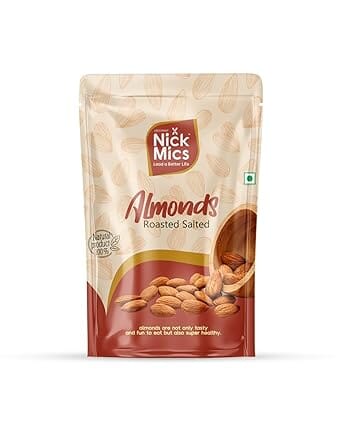 Nickmics Roasted and Salted Almonds 250g