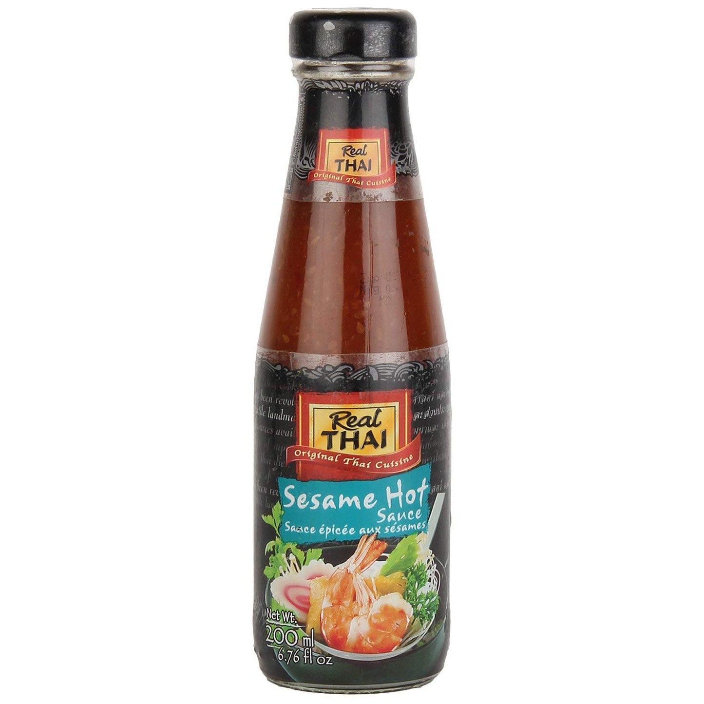 Real THAI Original Thai Cuisine Sesame Hot Sauce, 6.76 fl oz ℮ 200 ml