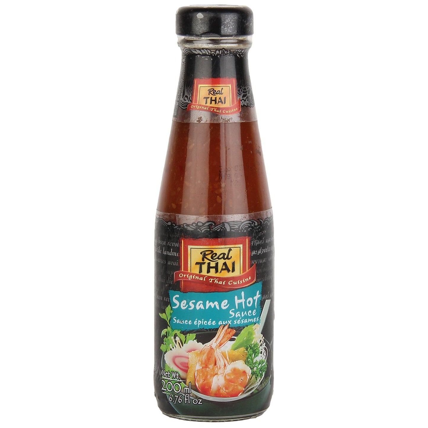 Real THAI Original Thai Cuisine Sesame Hot Sauce, 6.76 fl oz ℮ 200 ml