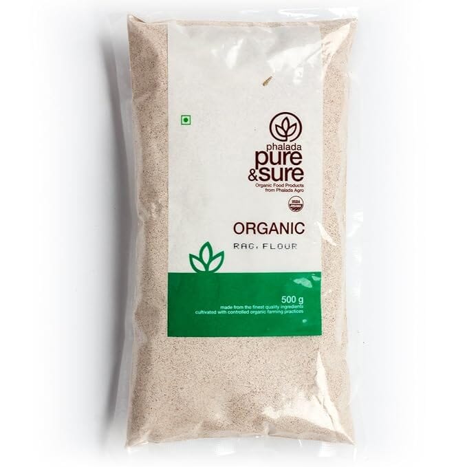 Pure & Sure Organic Ragi Flour | Gluten free | Ragi Flour 500 Grams Pure & Sure