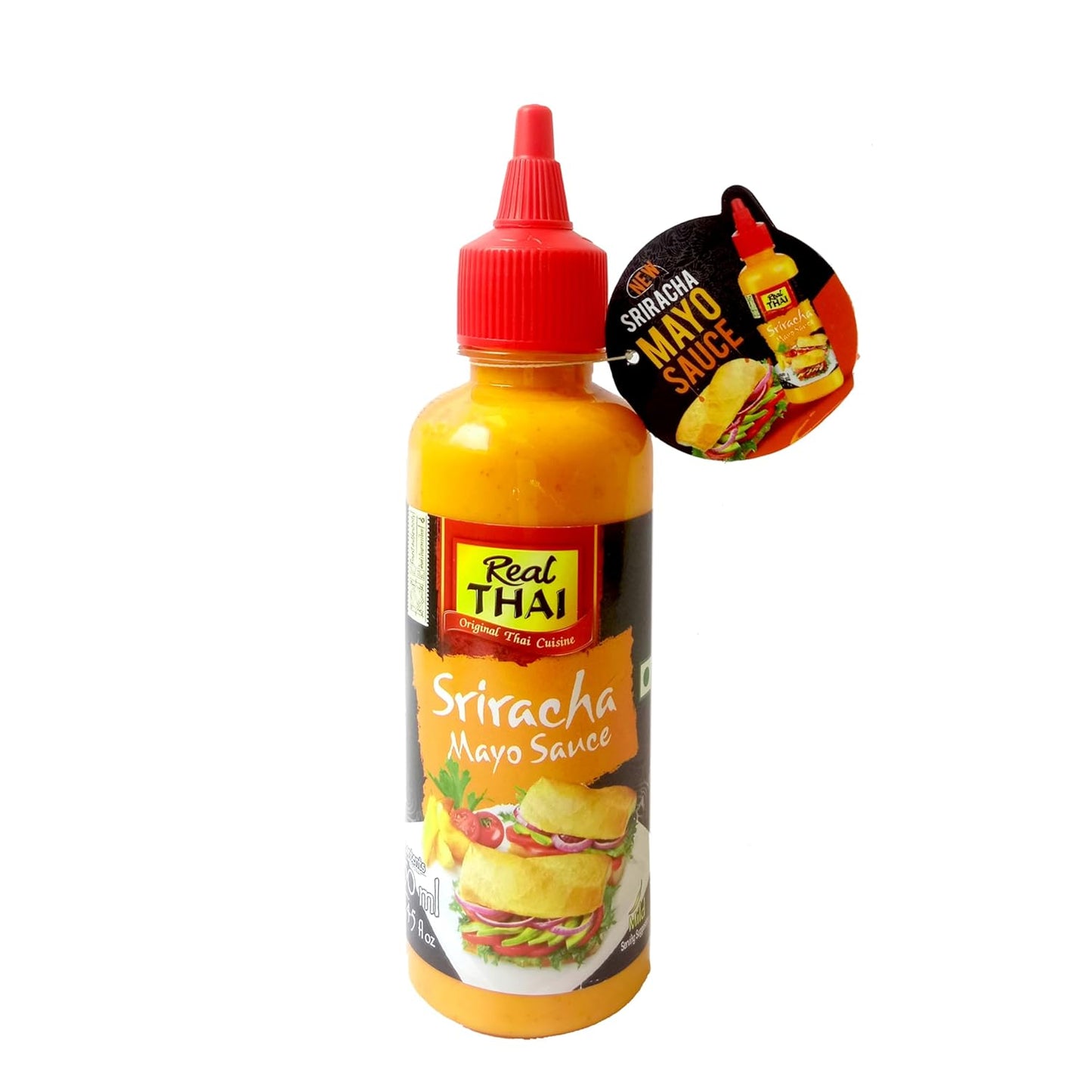 Real THAI Original Thai Cuisine Sriracha Mayo Sauce, 8.45 fl oz ℮ 250 ml ℮ 270 g