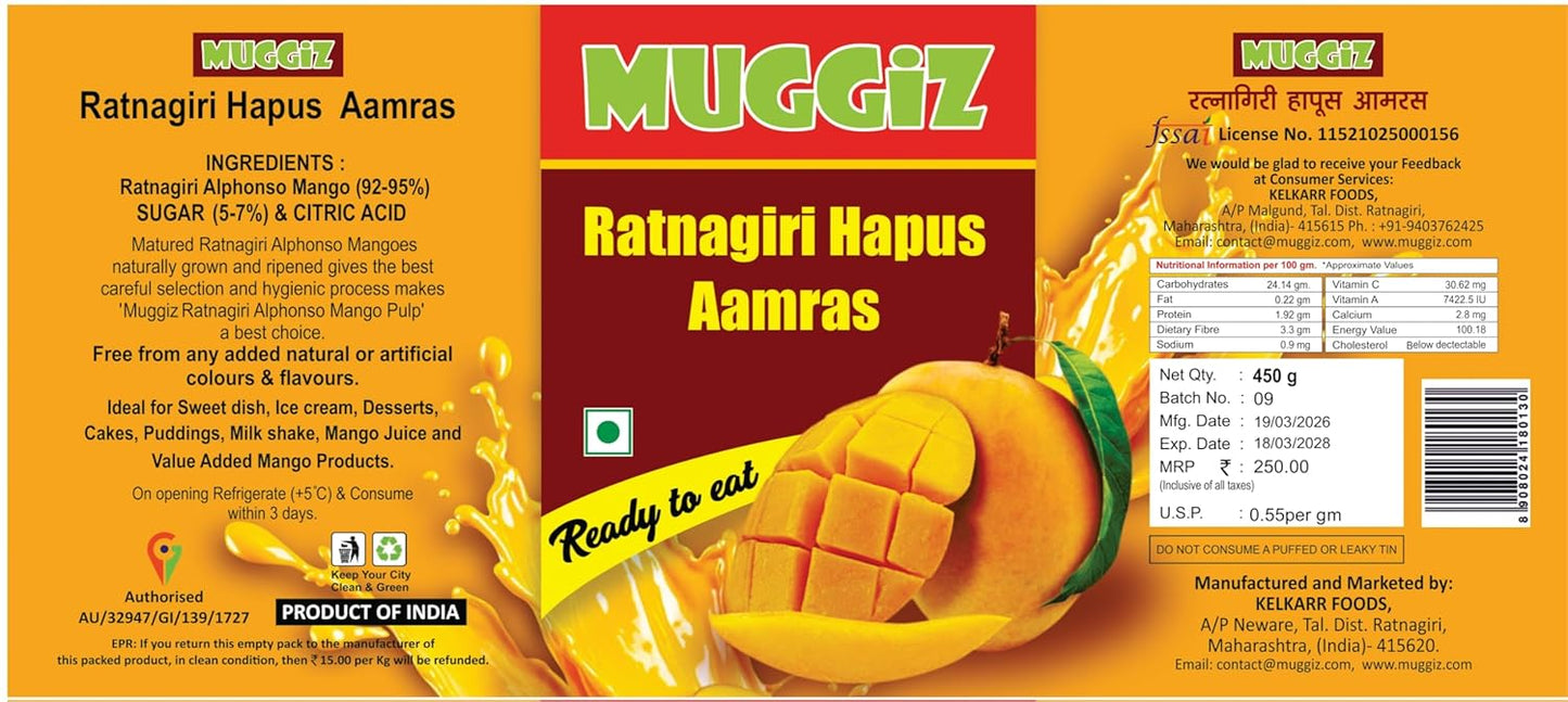 Muggiz Ratanagiri Hapus Aamras 450gm