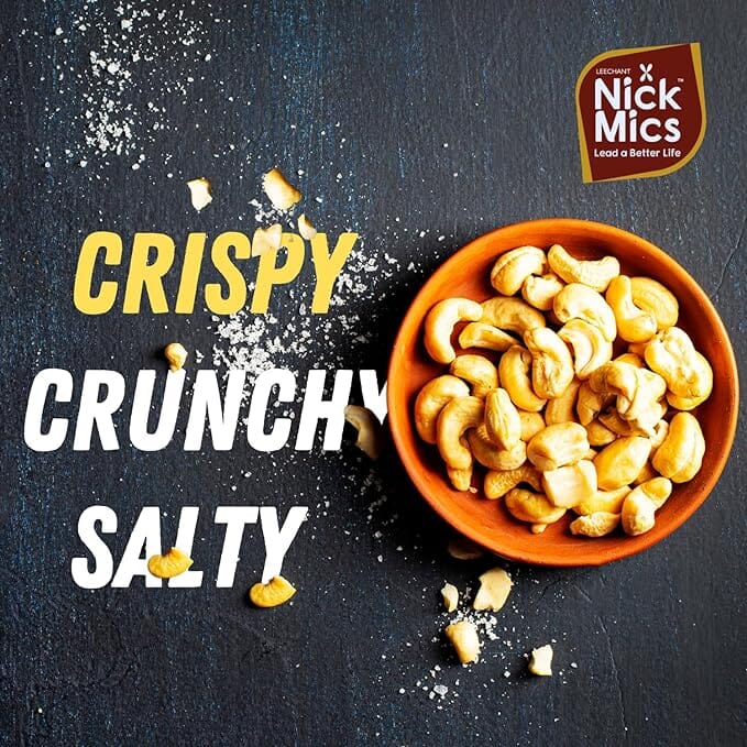 Nickmics Roasted & Salted Cashew 250gm
