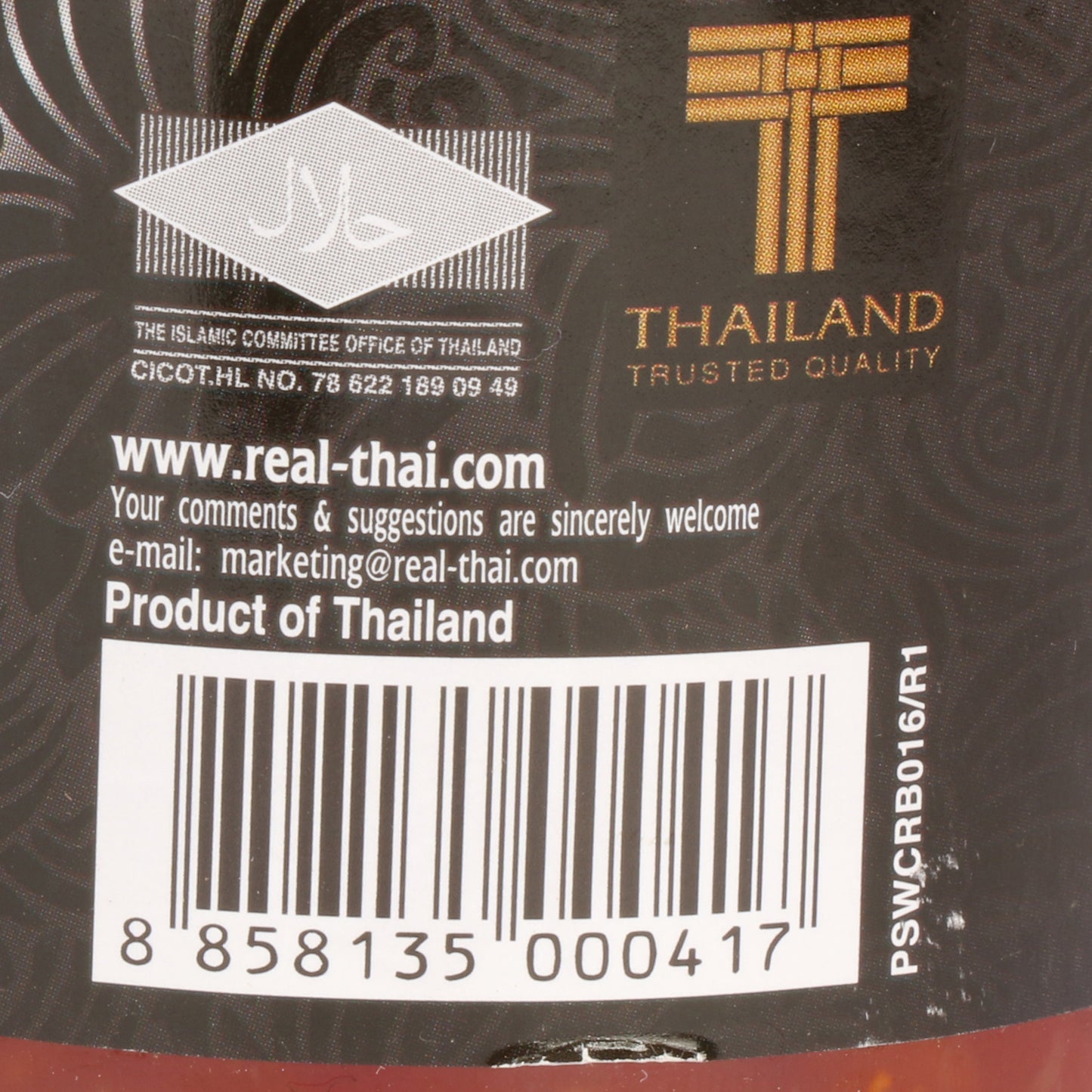 Real Thai Sweet Chilli Sauce 430 ml Pet Bottle