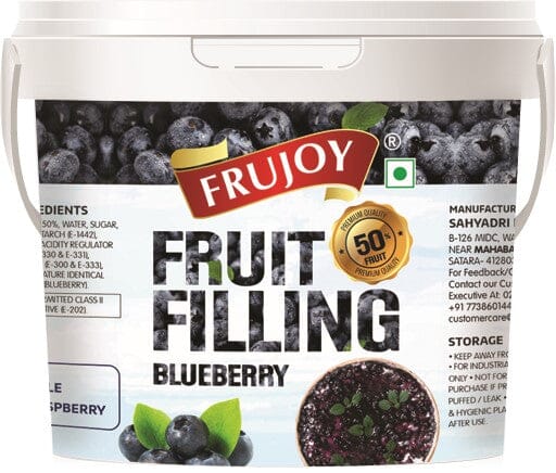 Frujoy Blueberry Filling 1kg | For Cake | Dessert | Custard | Pastry | Muffins | Baking Essentials Crush Frujoy