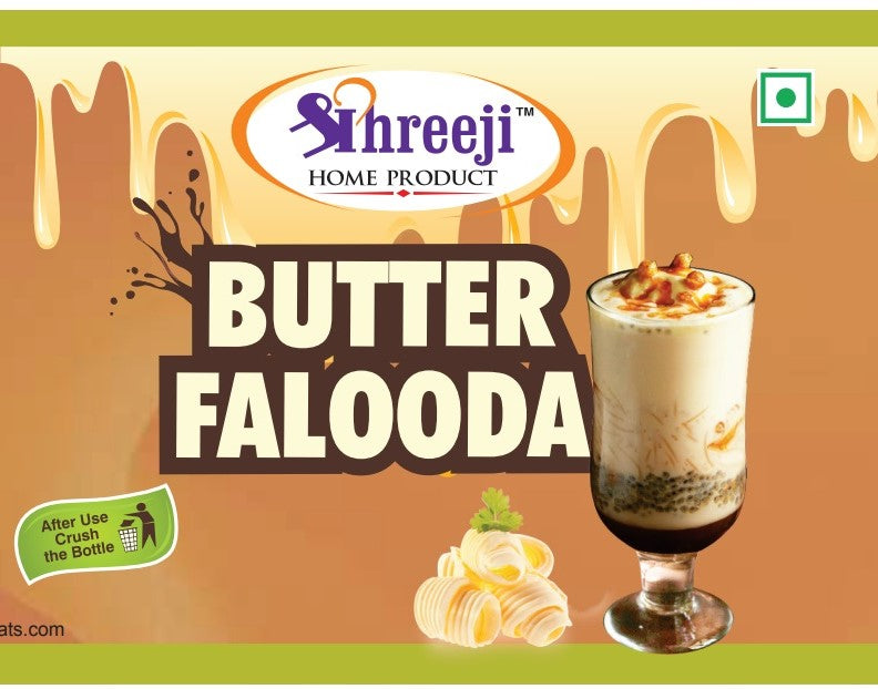 Shreeji Butter Scotch Falooda Syrup Mix with Milk for Making Juice 750 ml