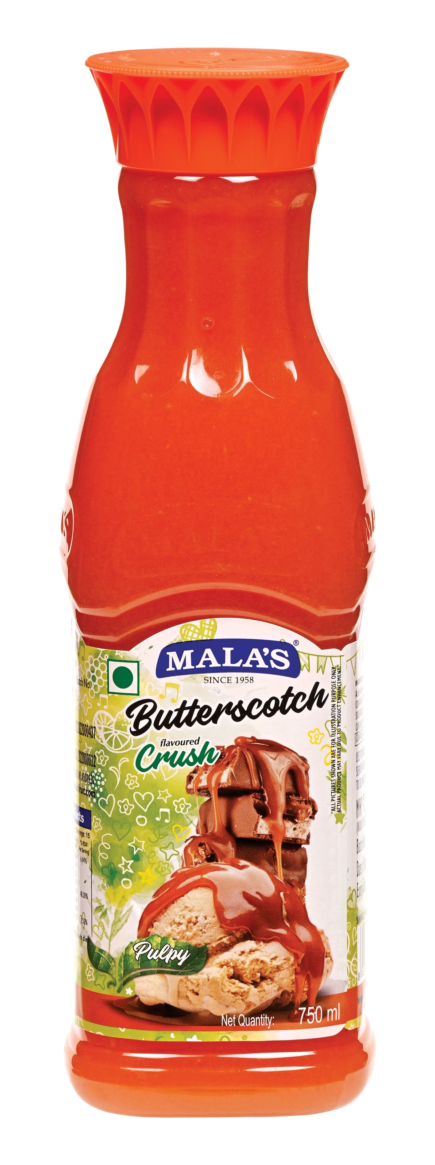 Mala's Butter Scotch Crush 750ML Crush Mala's