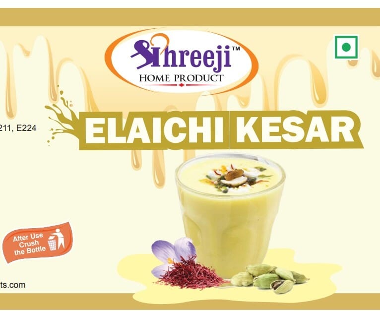 Shreeji Elaichi kesar Syrup Mix with Milk 500ml Syrup Shreeji